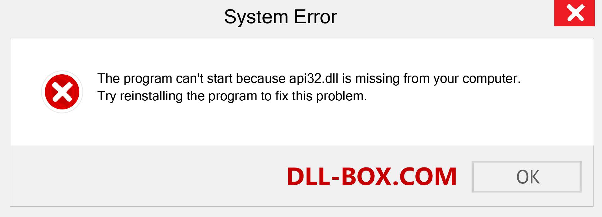  api32.dll file is missing?. Download for Windows 7, 8, 10 - Fix  api32 dll Missing Error on Windows, photos, images
